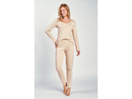 PYŽAMO VICKY 3252 DR (Velikost L, Barva béžová)