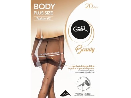 MÓDNÍ PLUS SIZE PUNČOCHÁČE W.02 20 DEN (Velikost 3, Barva nero)