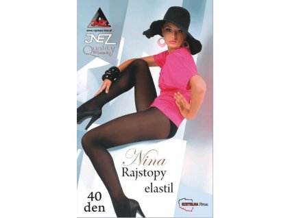 PUNČOCHÁČE NINA 40 DEN R.2 (Velikost 2, Barva grafit)