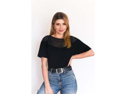 HALENKA SOLANGE KR PRODEJ (Velikost S, Barva černá)