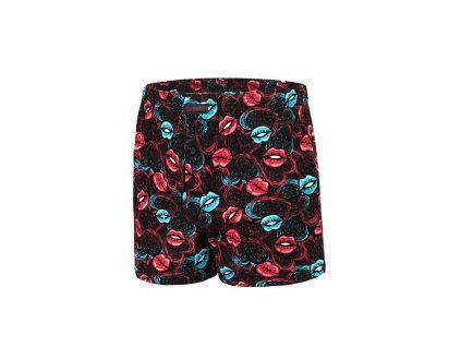 VALENTÝNSKÉ BOXERKY 048/06 HOT LIPS 2 (Barva černá)