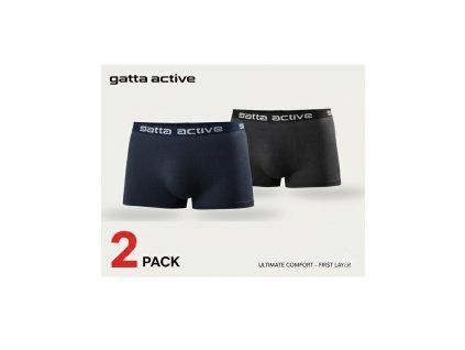 BOXERKY ACTIVE GA 2 PACK (Barva šedá/tmavě modrá)