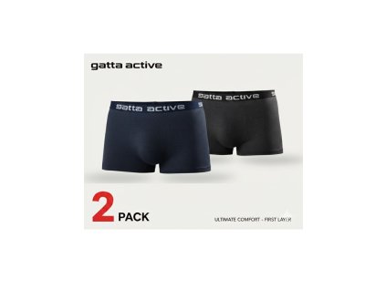 BOXERKY ACTIVE GA 2 PACK (Velikost L, Barva grey/deep navy)
