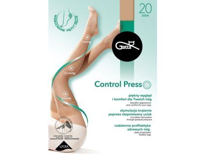 POŃCZOCHY KOMPRESYJNE CONTROL PRESS (Velikost 1/2, Barva černá)