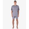 79158P Pyžamo krátké pánské (Barva Martini-Tm. šedá, Velikost L)