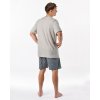 79190P Pyžamo krátké pánské (Barva Sv. šedá-Tm. šedá, Velikost L)