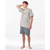 79190P Pyžamo krátké pánské (Barva Sv. šedá-Tm. šedá, Velikost L)