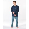 79205P Pyžamo dlouhé pánské (Barva Lékořice-Měsíc, Velikost L)