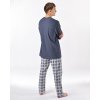79205P Pyžamo dlouhé pánské (Barva Lékořice-Měsíc, Velikost L)