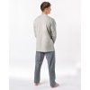 79191P Pyžamo dlouhé pánské (Barva Sv. šedá-Tm. šedá, Velikost L)