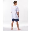 79194P Pyžamo krátké pánské (Barva Bílá-Lékořice, Velikost L)