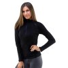 88015P Triko se zipem s dlouhým rukávem dámské (Barva Černá, Velikost L)