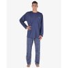 79149P Pyžamo dlouhé pánské (Barva Lékořice-Šedobílá, Velikost L)