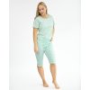 19140P Pyžamo ¾ dámské (Barva Aqua-Akvamarín, Velikost L)