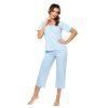 DÁMSKÉ PYŽAMO SKY 3/4 (Velikost M, Barva modrá)