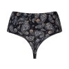 PAISLEY TANGA MAXI (Velikost M, Barva černá)