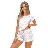 DÁMSKÉ PYŽAMO LOVE SHORT (Barva ekru)