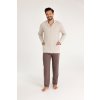 PÁNSKÁ PYŽAMA 486 DR (Barva beżowy, Velikost L)