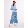 DÁMSKÉ PYŽAMO 843/384 ALEX 3/4 R (Barva modrý)