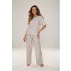 PYŽAMO CAMELIA 037 KR (Barva ecru/šedá)