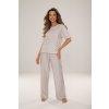 PYŽAMO CAMELIA 037 KR (Velikost S, Barva ecrui/szary)