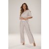 PYŽAMO CAMELIA 037 KR (Velikost S, Barva ecrui/szary)