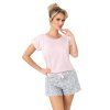 DÁMSKÉ PYŽAMO BUNNY SHORT (Velikost L, Barva růžová)