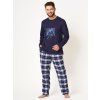PÁNSKÉ PYŽAMO MNS 412 DR (Velikost XXL, Barva tm. modrá)