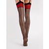 SCARLETT 20 DEN PUNČOCHY (Velikost 2, Barva černá/červená)