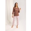 DÁMSKÉ PYŽAMO 702 3/4 R (Barva brązowy, Velikost M)