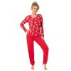 DÁMSKÉ PYŽAMO BEAR LONG (Velikost XL, Barva czerwony)