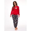 DÁMSKÁ PYŽAMA 671/422 TEDDY DR (Velikost L, Barva czerwony)