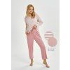PYŽAMO ALESSANDRA 3428 DR (Velikost S, Barva ecru/špinavě růžová)