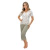DÁMSKÉ PYŽAMO MELISA 3/4 (Barva ecri, Velikost L)