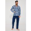 PÁNSKÉ PYŽAMO 114/83 DR (Velikost M, Barva denim/pléd)