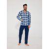 PÁNSKÉ PYŽAMO 114/83 DR (Velikost M, Barva denim/pléd)