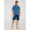 PÁNSKÉ PYŽAMO VARIOUS 338/52 KR (Velikost XL, Barva modrá)