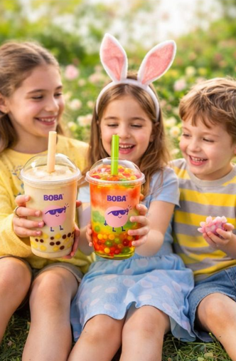 Velikonoce jinak: barevné bubble tea pro děti, které baví víc než čokoláda