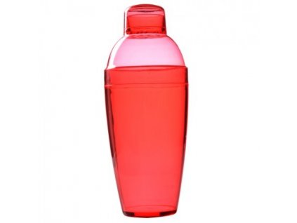 Shaker třídílný 0,3l plastový červený