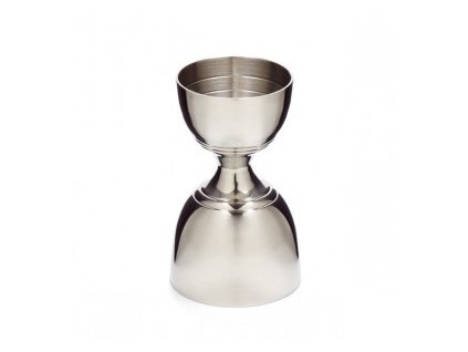 Leopold Jigger v nerezovém provedení Cocktail Kingdom s ozdobným lemem 30ml-60ml
