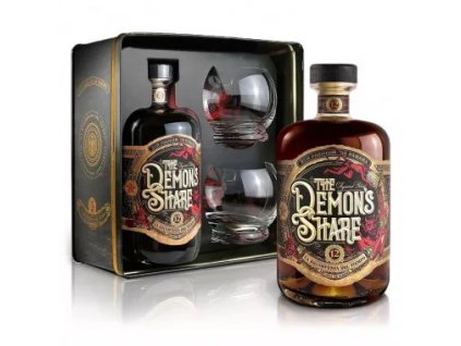 demon s share 12 years old gift box 2 glasses