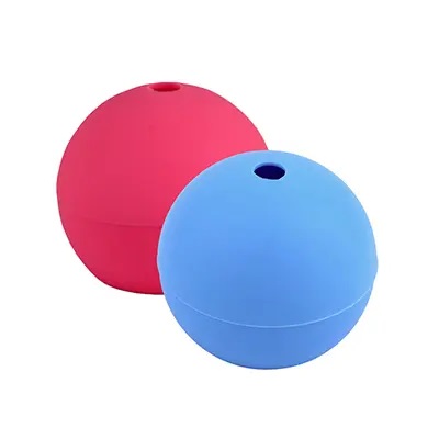 Silikonová forma na led ve tvaru koule modrá