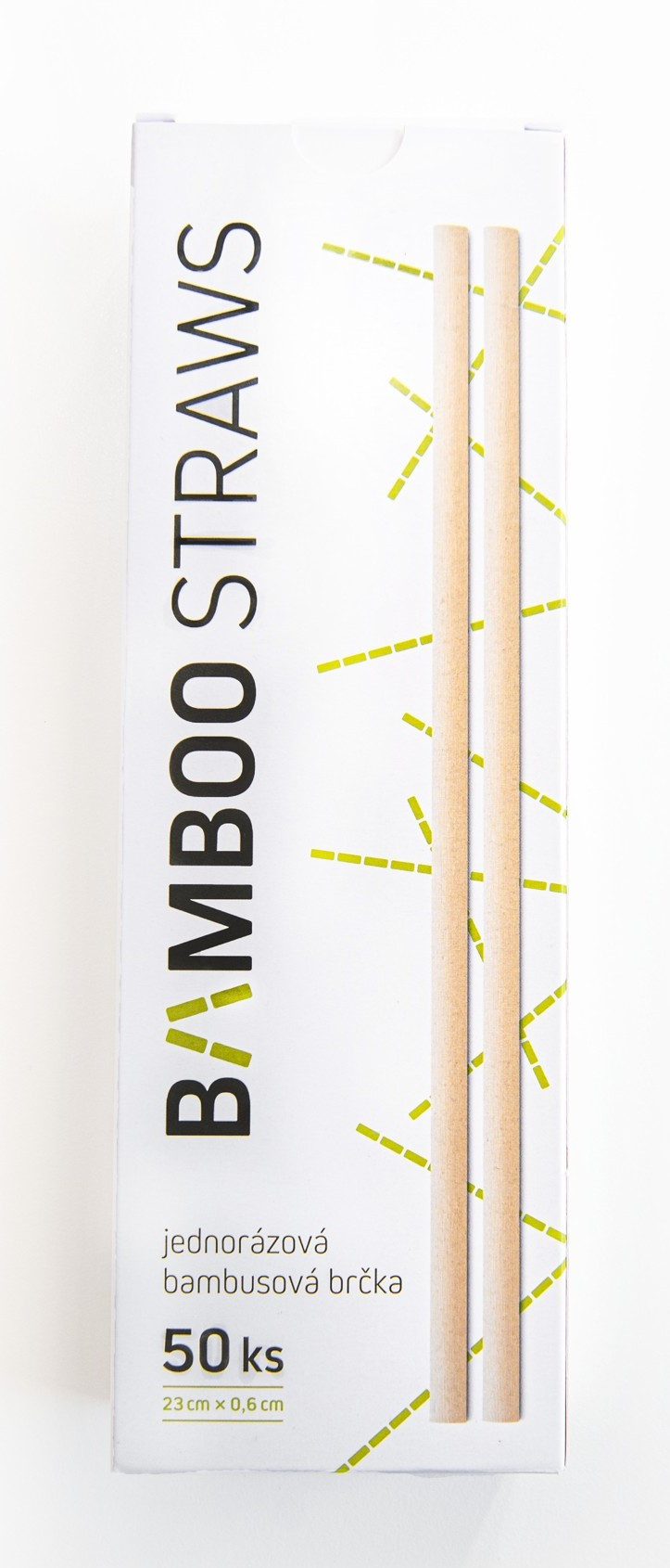 Jednorázová bambusová brčka 50ks