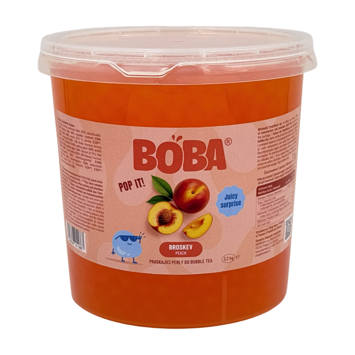 Boba Broskev kuličky do Bubble Tea 3,2 Kg