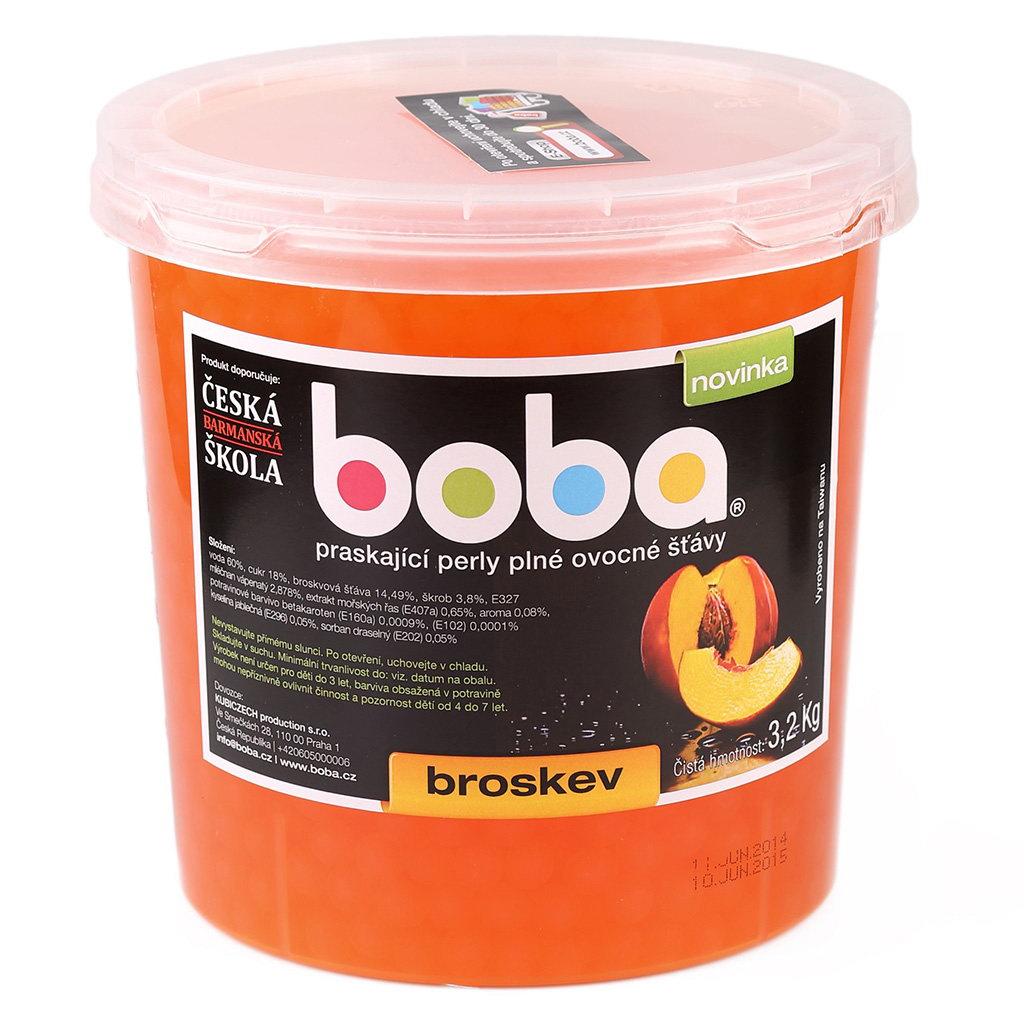 <p>Praskací kuličky do Bubble Tea plné ovocné šťávy s příchutí broskve. Balení 3,2 kg.</p>