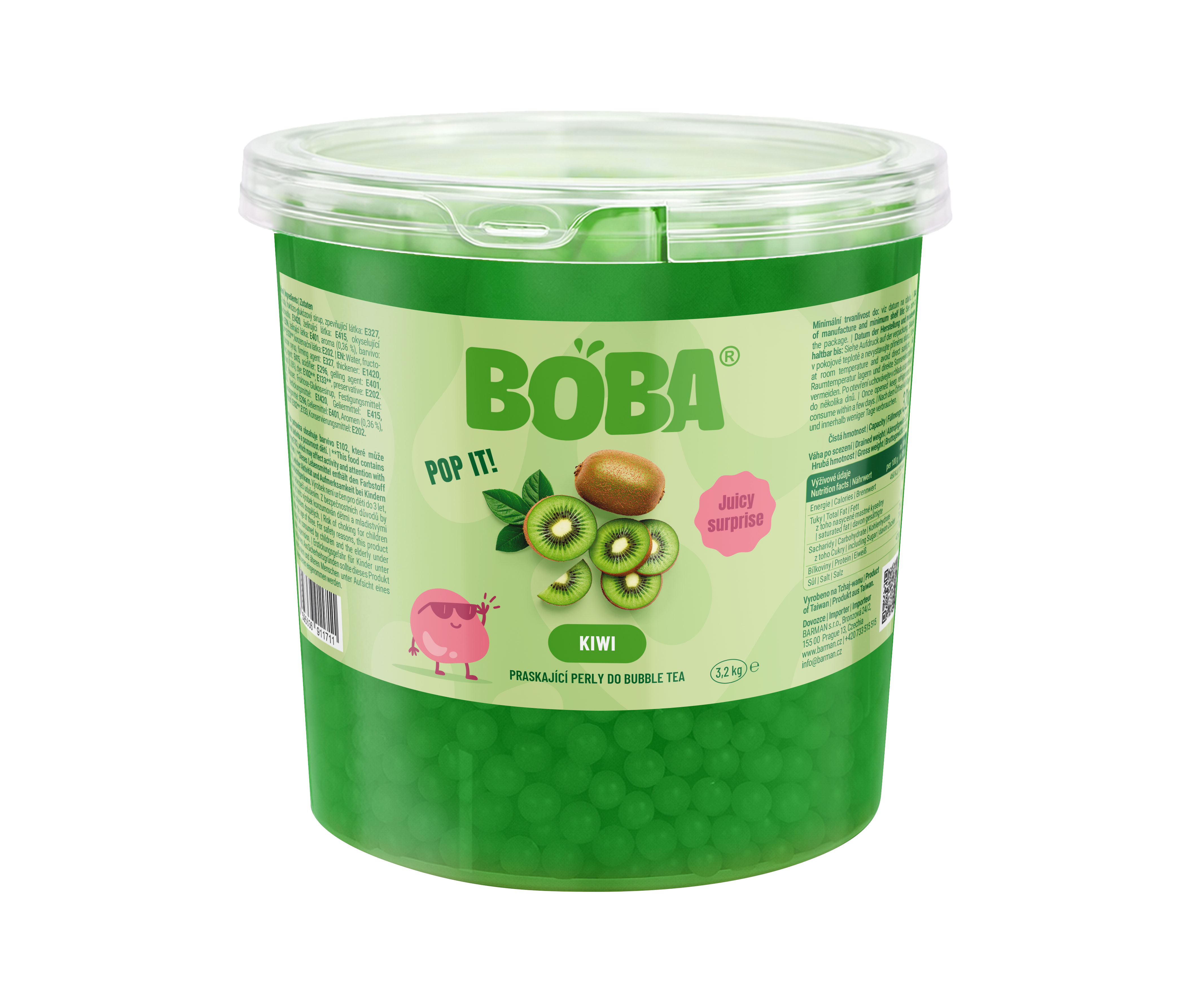 Boba Kiwi kuličky do Bubble Tea 3,2 Kg