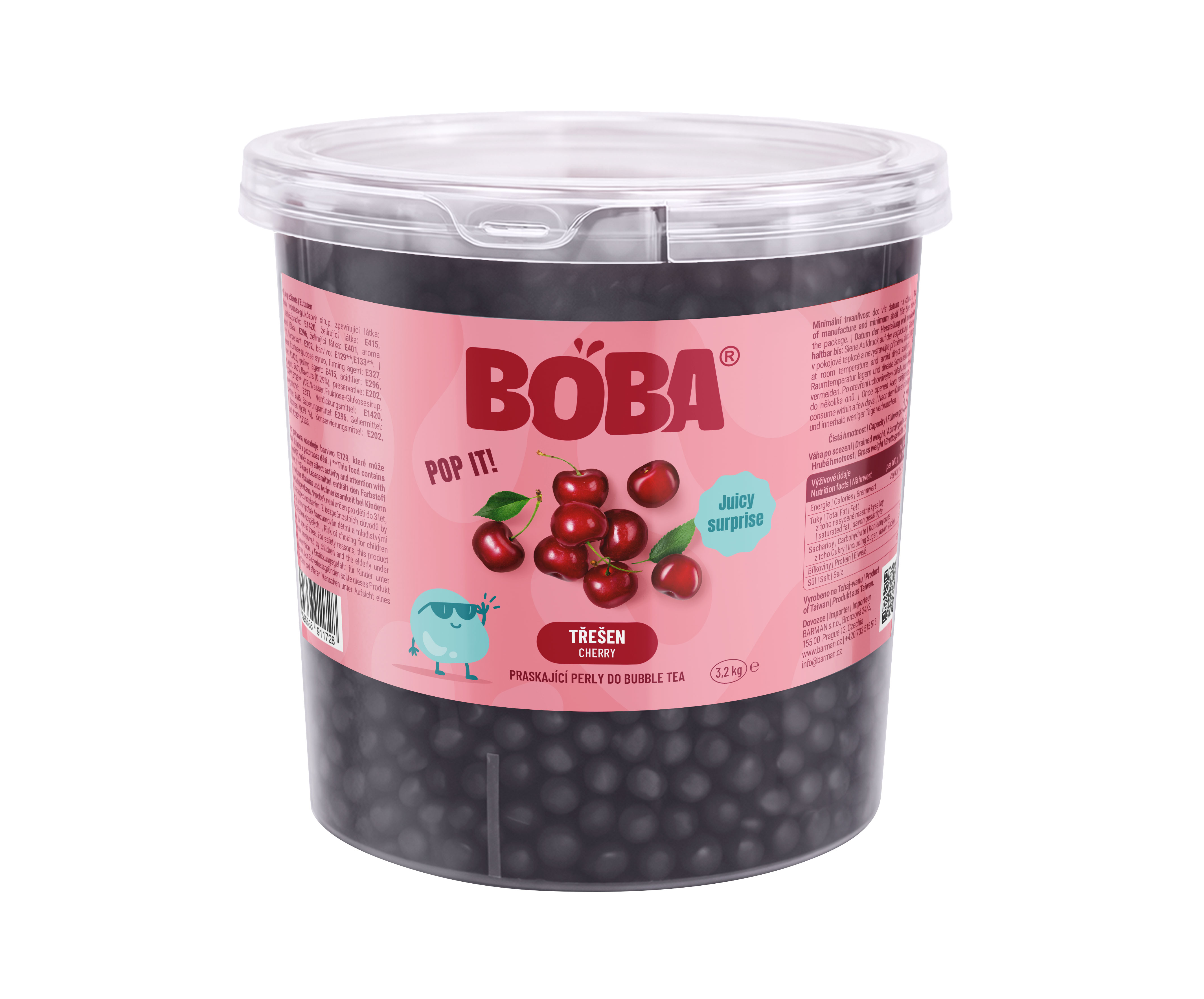 Boba Třešeň kuličky do Bubble Tea 3,2 Kg
