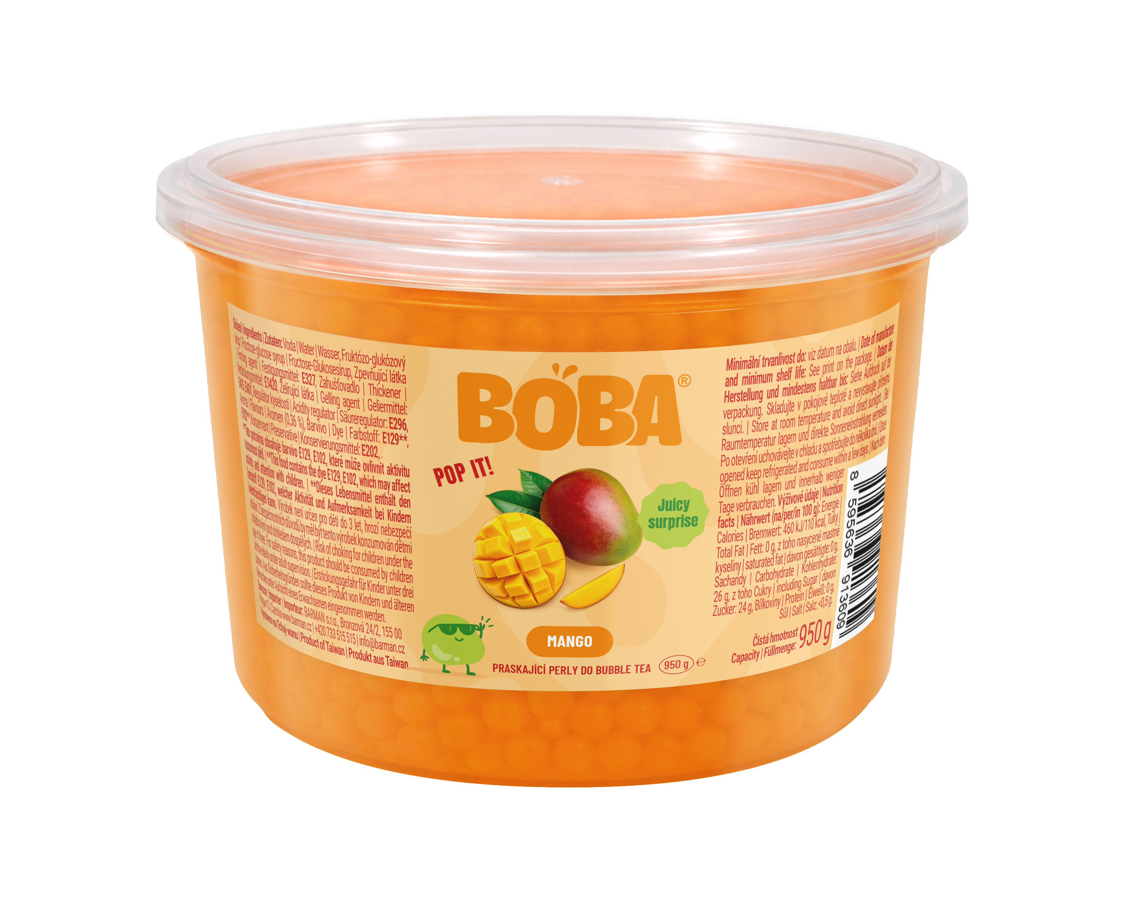 Boba Mango kuličky do Bubble Tea 950g
