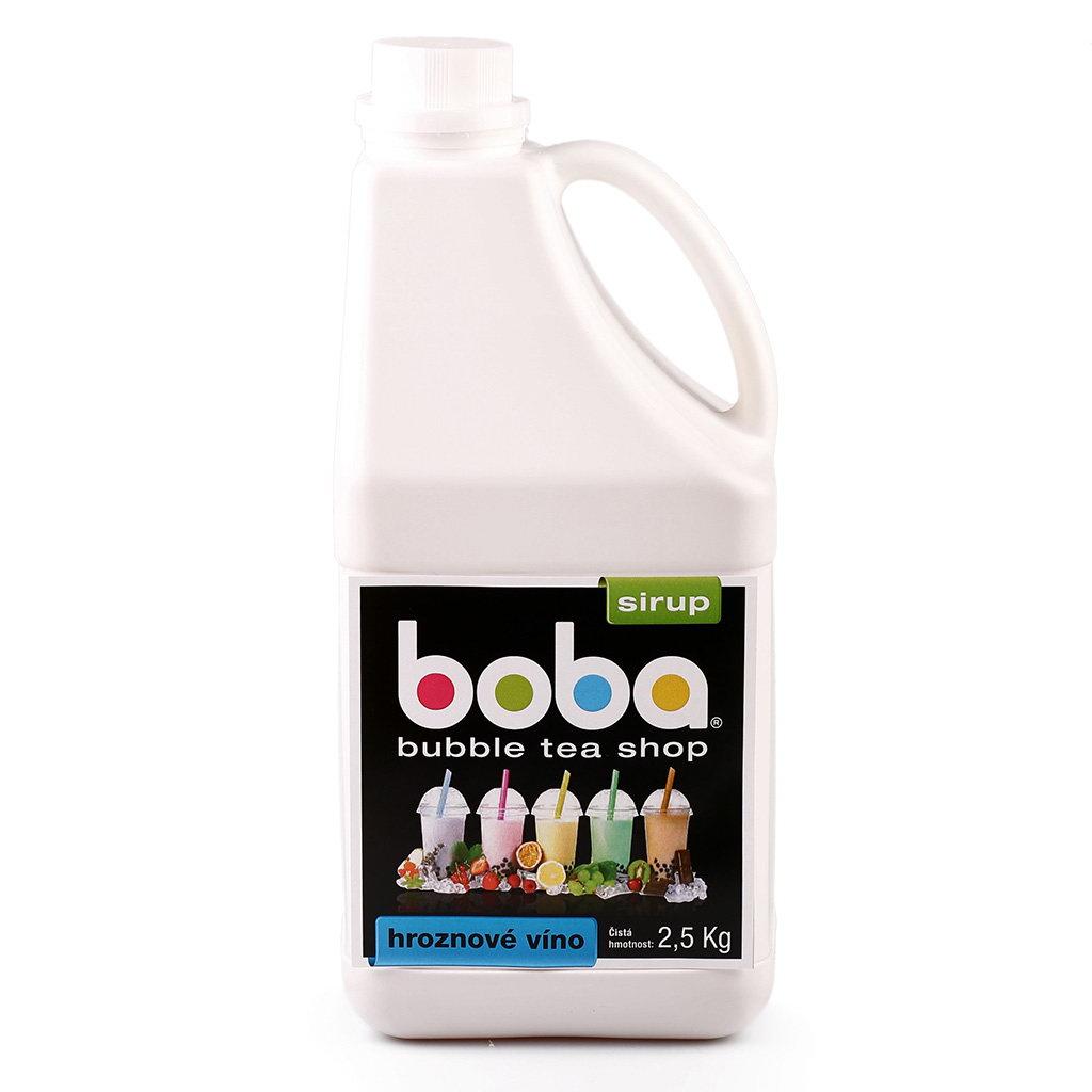 <p>Ovocný sirup s příchutí hroznového vína k přípravě populárního nápoje Bubble Tea. Balení 2,5 kg.</p>