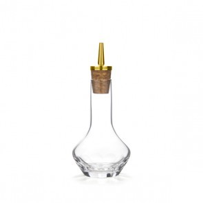 Cocktail Kingdom Broušená lahvička na bitters zlaté nalévátko 100 ml